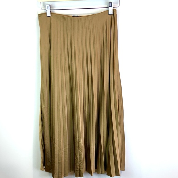 JCrew Pleated Satin Midi Skirt size XS - Picture 4 of 8